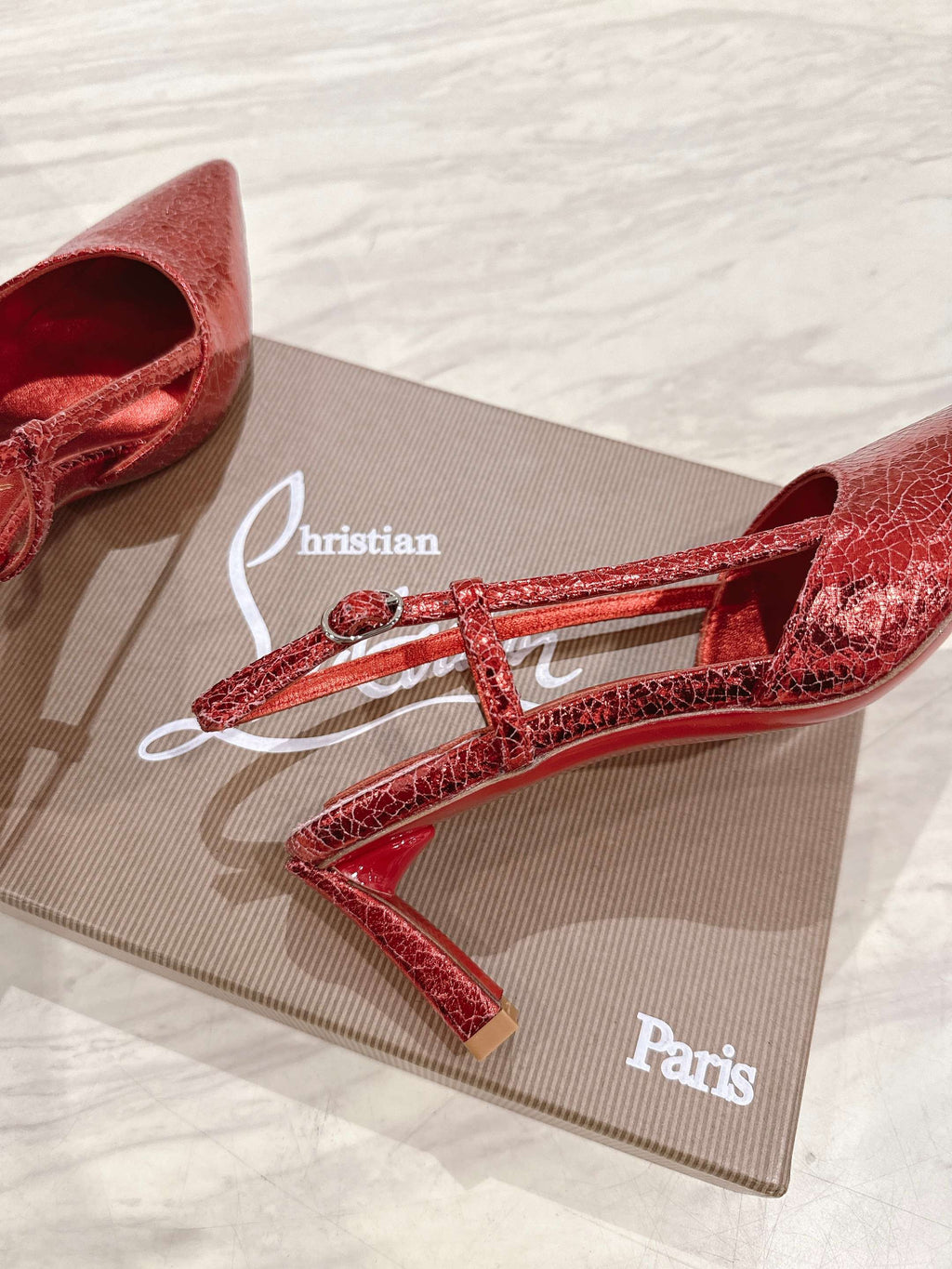 CL 25 Slingback Red   Fabric 335140