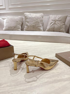 CL 25 Slingback Gold   Fabric 335141