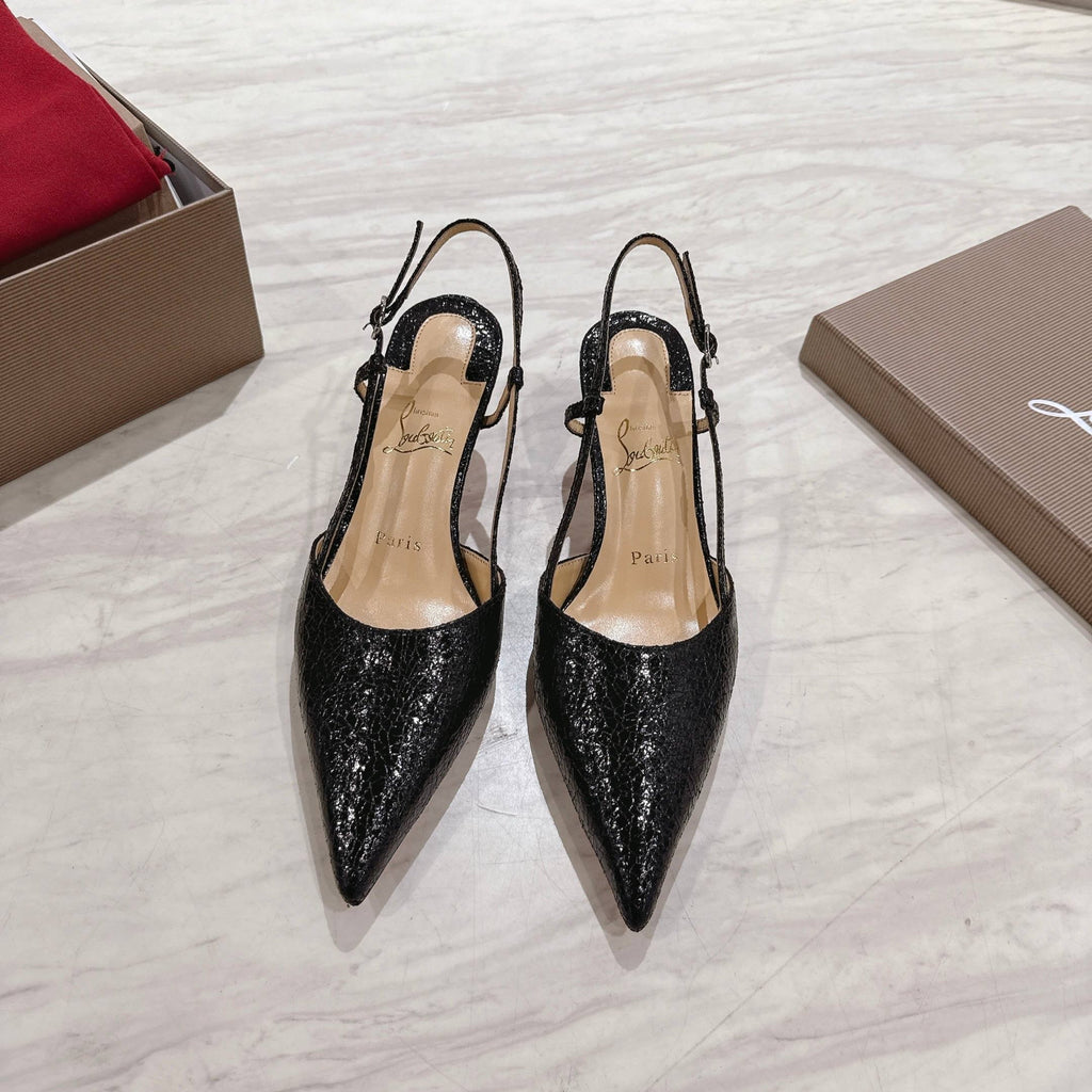 CL 25 Slingback Black   Fabric 335142