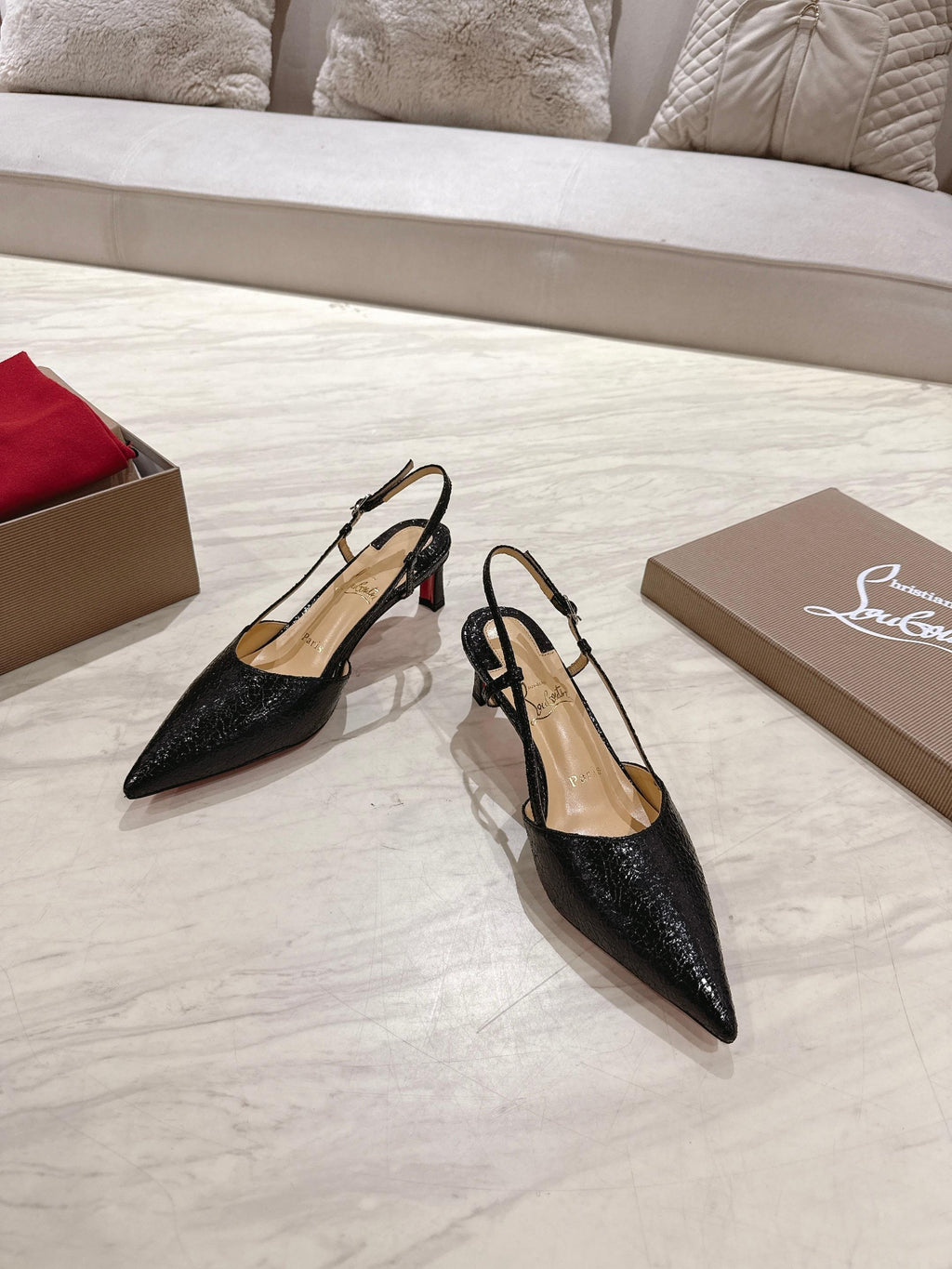 CL 25 Slingback Black   Fabric 335142