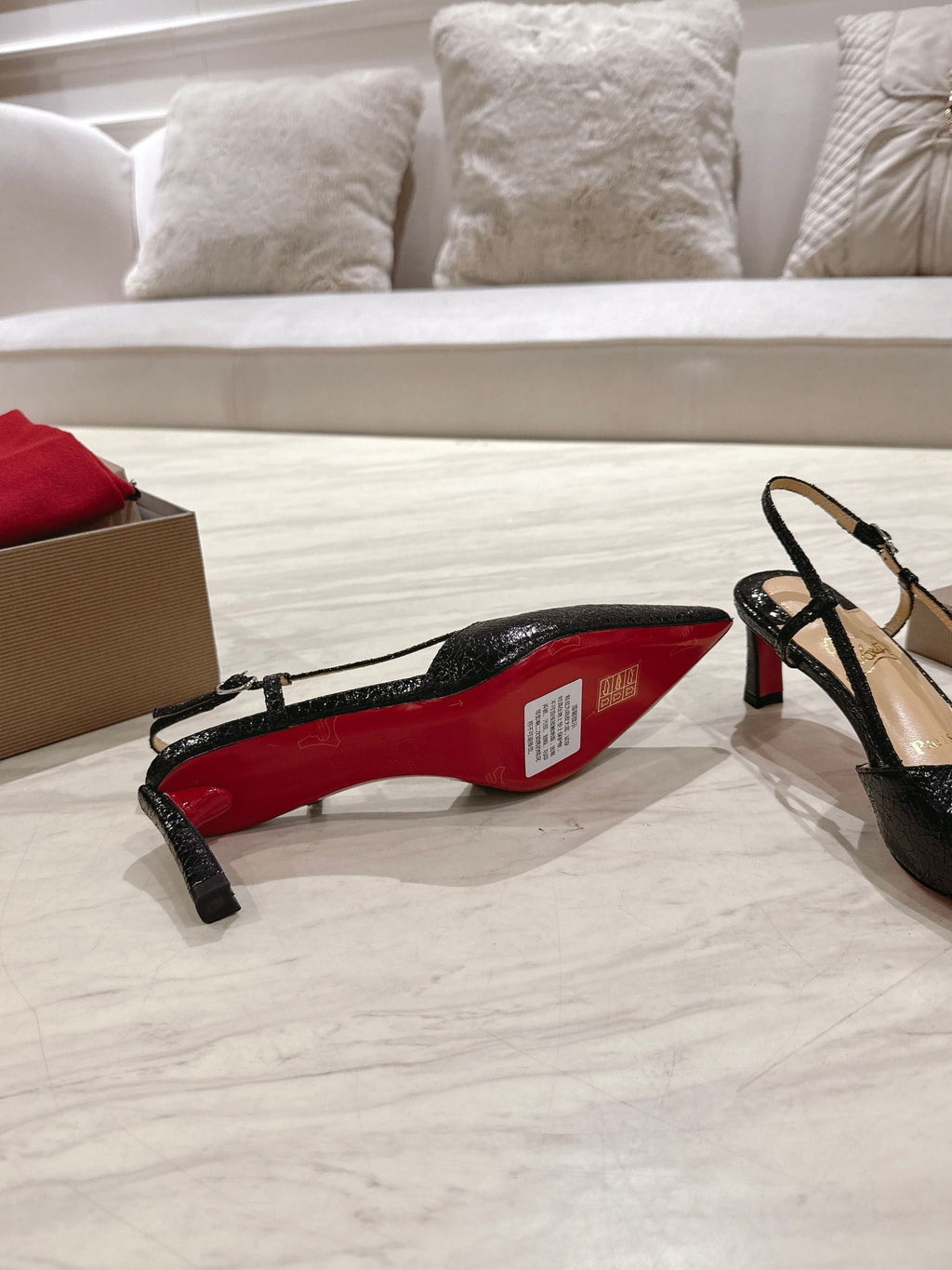 CL 25 Slingback Black   Fabric 335142