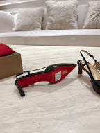 CL 25 Slingback Black   Fabric 335142