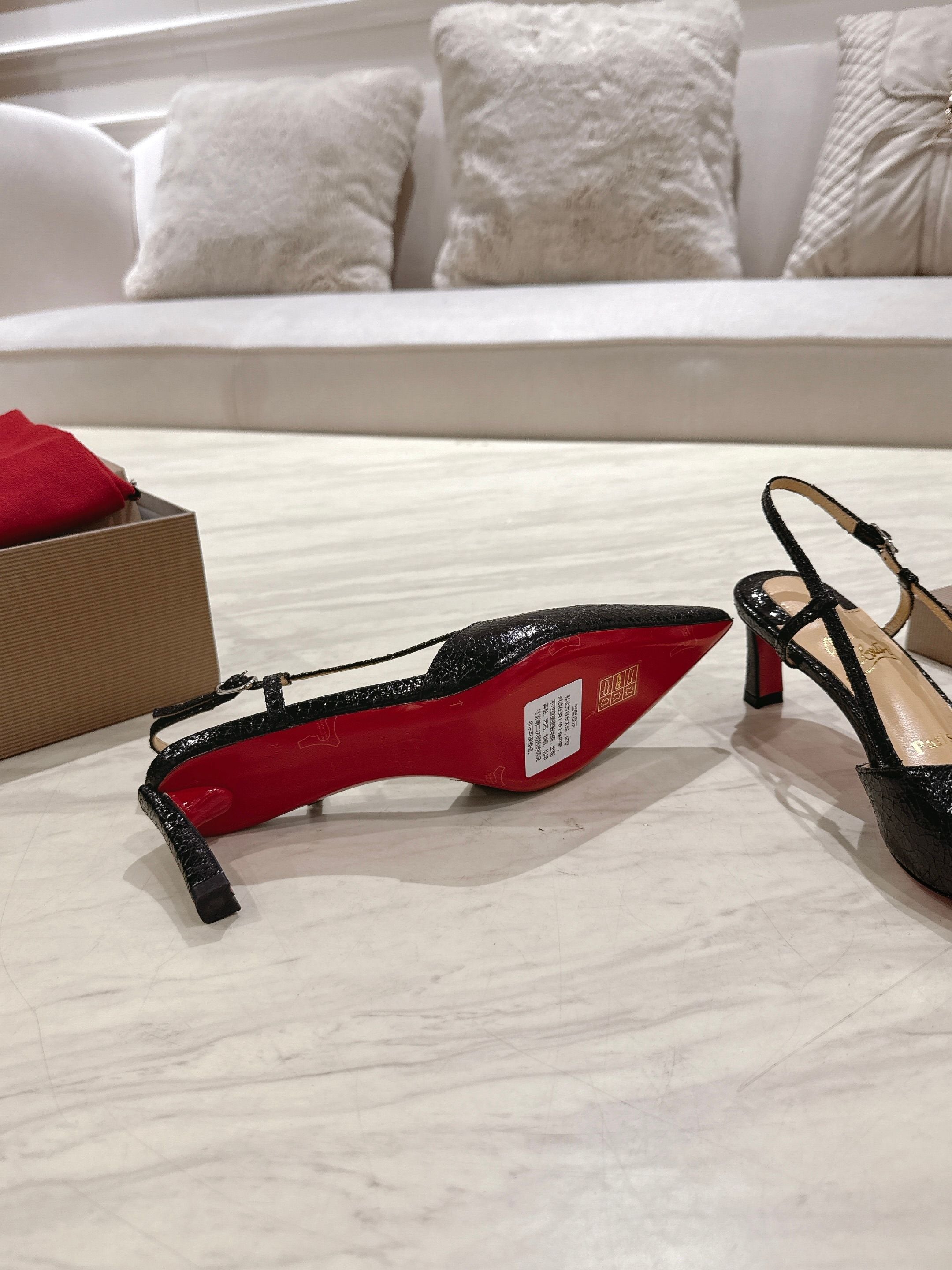 CL 25 Slingback Black   Fabric 335142