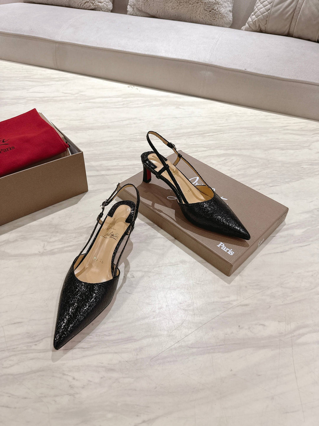 CL 25 Slingback Black   Fabric 335142