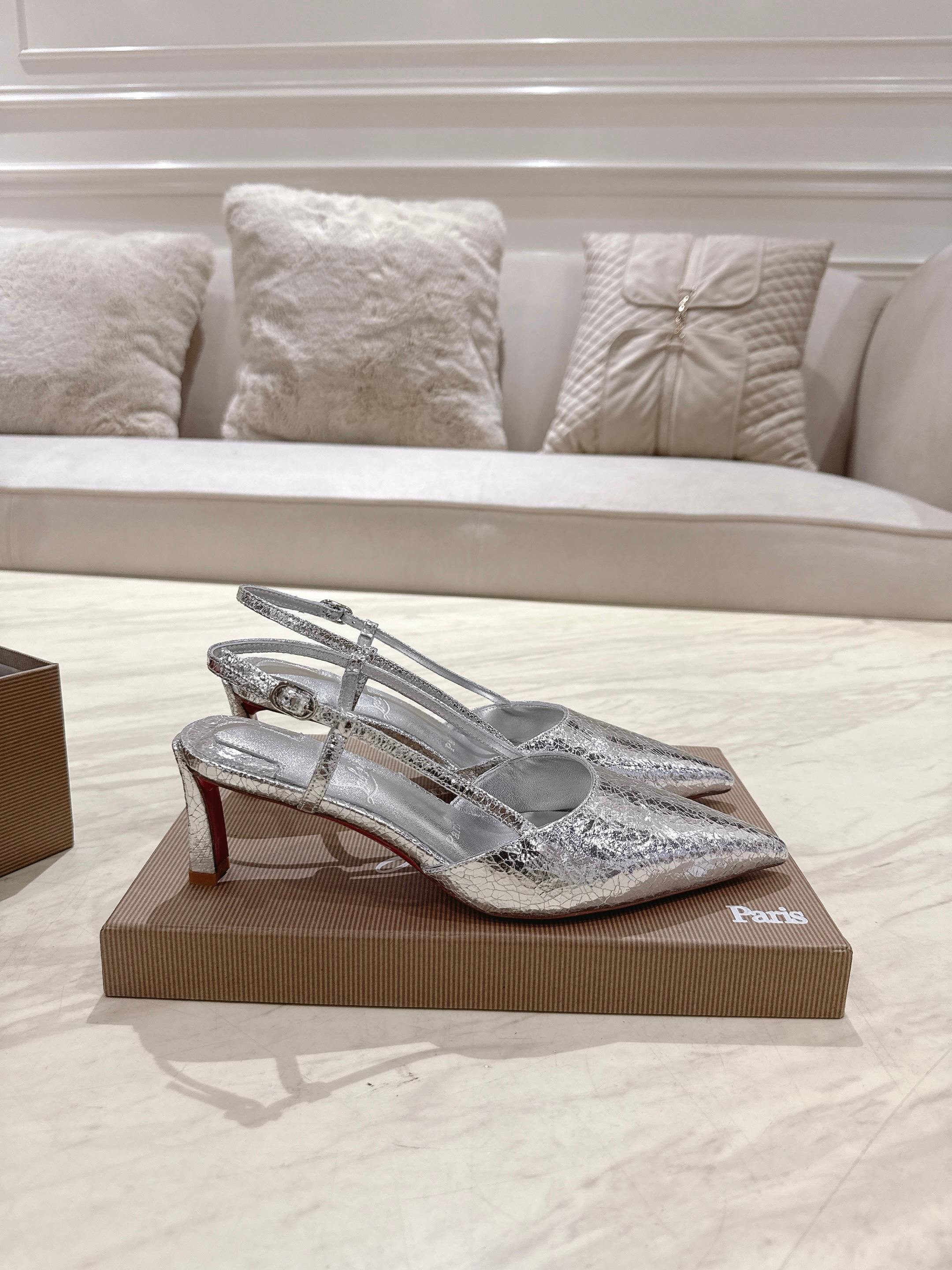 CL 25 Slingback Silver   Fabric 335143
