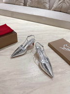 CL 25 Slingback Silver   Fabric 335143