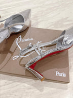 CL 25 Slingback Silver   Fabric 335143