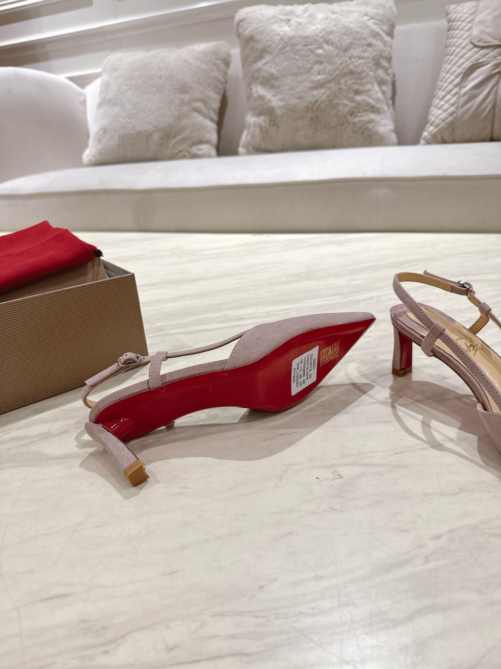 CL 25 Slingback Pink   Fabric 335144