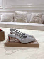 CL 25 Slingback Grey   Fabric 335145