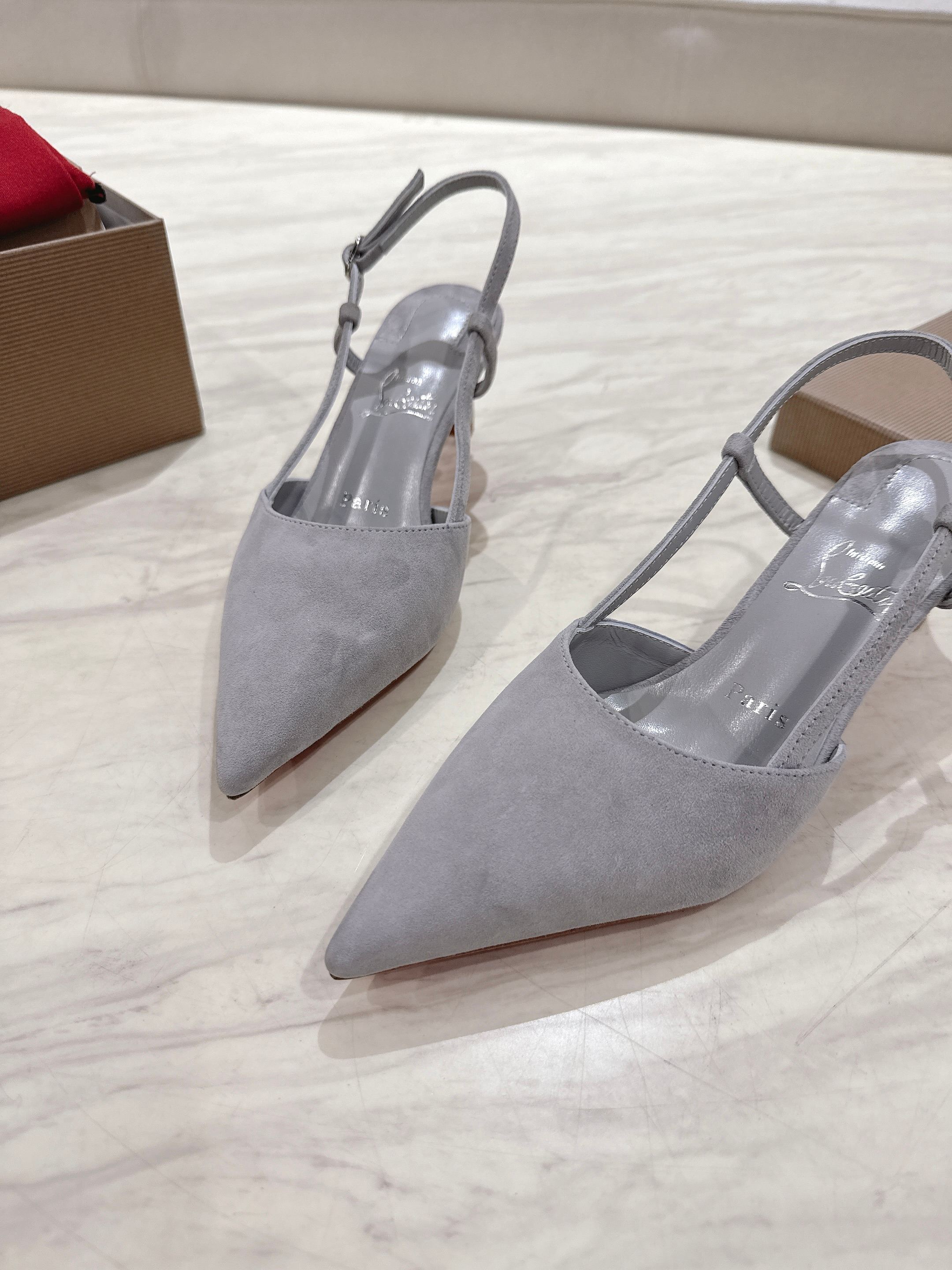 CL 25 Slingback Grey   Fabric 335145