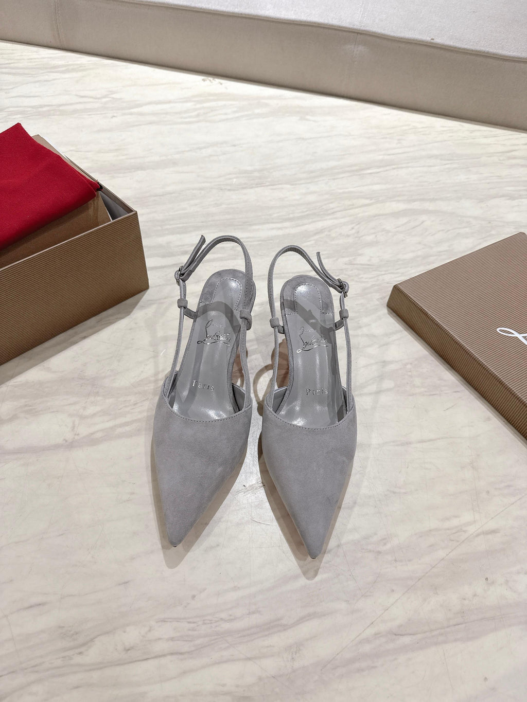 CL 25 Slingback Grey   Fabric 335145
