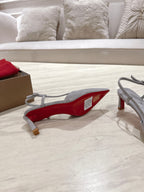 CL 25 Slingback Grey   Fabric 335145