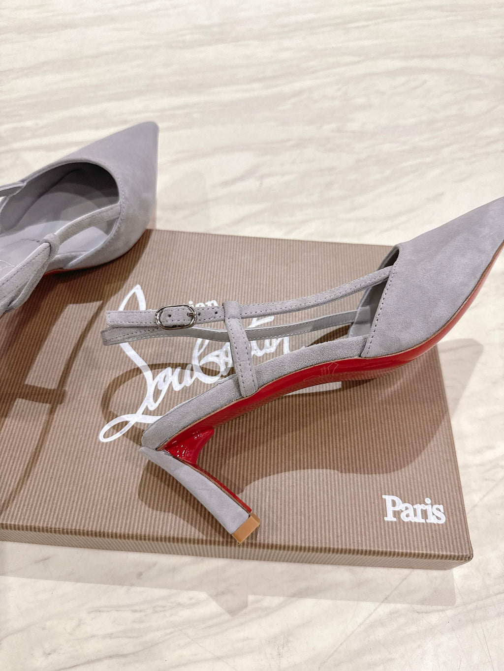 CL 25 Slingback Grey   Fabric 335145