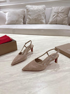 CL 25 Slingback Brown   Fabric 335147