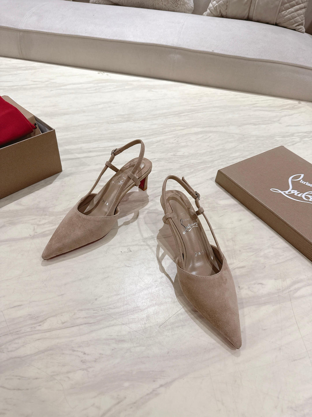CL 25 Slingback Brown   Fabric 335147
