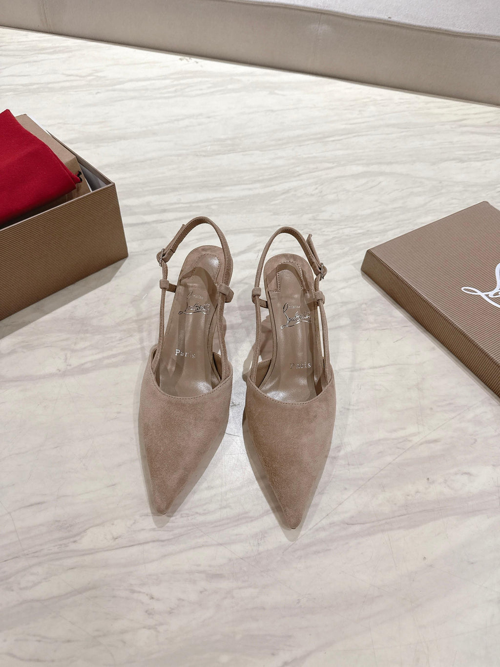 CL 25 Slingback Brown   Fabric 335147