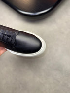 HM Men's Eveil Derby Shoe Black Tumbled Calfskin