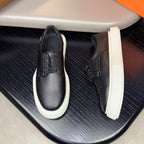 HM Men's Eveil Derby Shoe Black Tumbled Calfskin