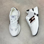 HM Men's Sneaker Black White Calfskin 581691