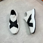 HM Men's Slip on Sneaker Black Knitted Fabric 643377