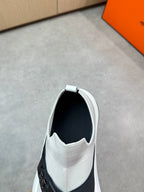 HM Men's Slip on Sneaker Black Knitted Fabric 643377