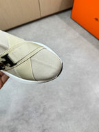 HM Men's Slip on Sneaker Beige Knitted Fabric 643378