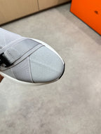 HM Men's Slip on Sneaker Grey Knitted Fabric 643379