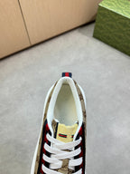 GG Men's Web Sneaker Brown Canvas 722443