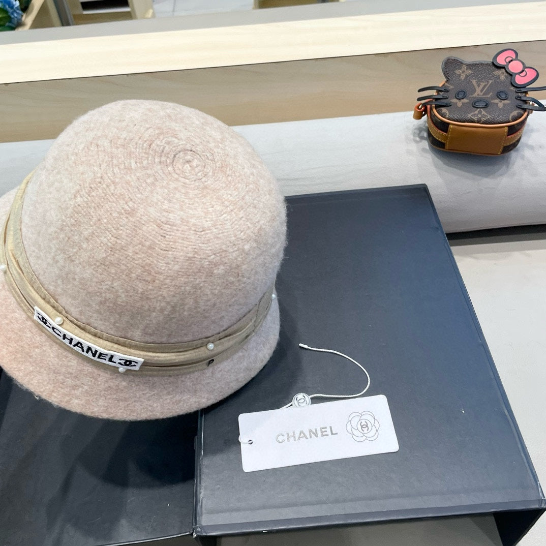 BUCKET HAT IN BISQUE BEIGE WOOL BLEND 426246