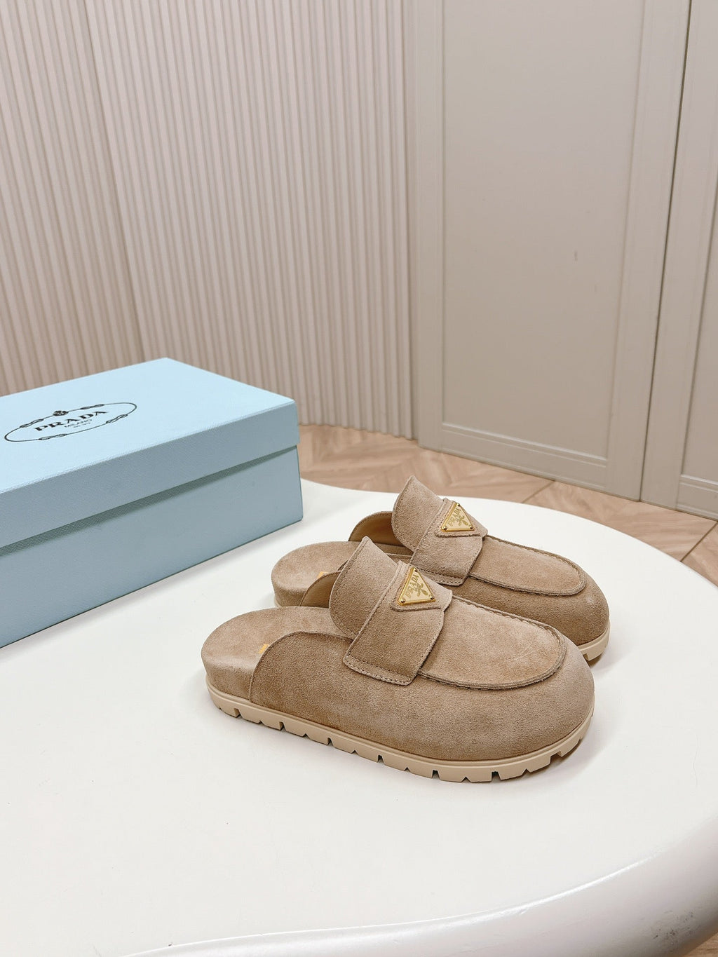 Pra Mule 20mm Light Brown Suiede Calfskin