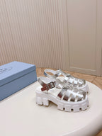 Pra Rubber Monolith Sandals 55 Silver White