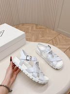 Pra Interwoven Straps Sandals 30 White