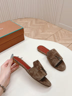 LP SUMMER CHARMS SANDALS IN ASH BROWN SUEDE