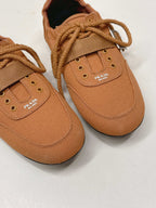 Prada 26s Casual Sneaker Tan Brown Canvas 644201