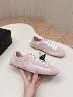 Prada 26ss German Training Light Pink Suede Mesh 644217