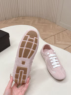Prada 26ss German Training Light Pink Suede Mesh 644217
