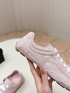 Prada 26ss German Training Light Pink Suede Mesh 644217
