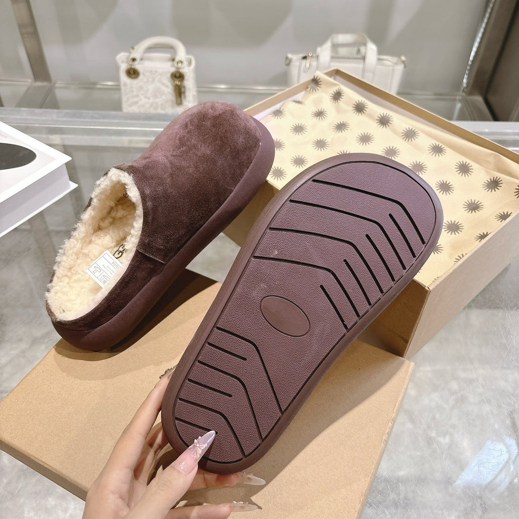 UGG Classic Ultra Mini Mule Reddish Brown Wool Suede 518882