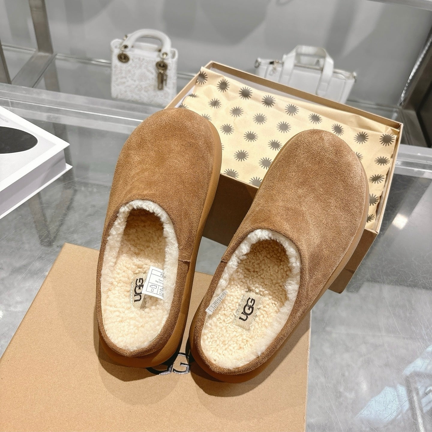 UGG Classic Ultra Mini Mule Brown Wool Suede 518886