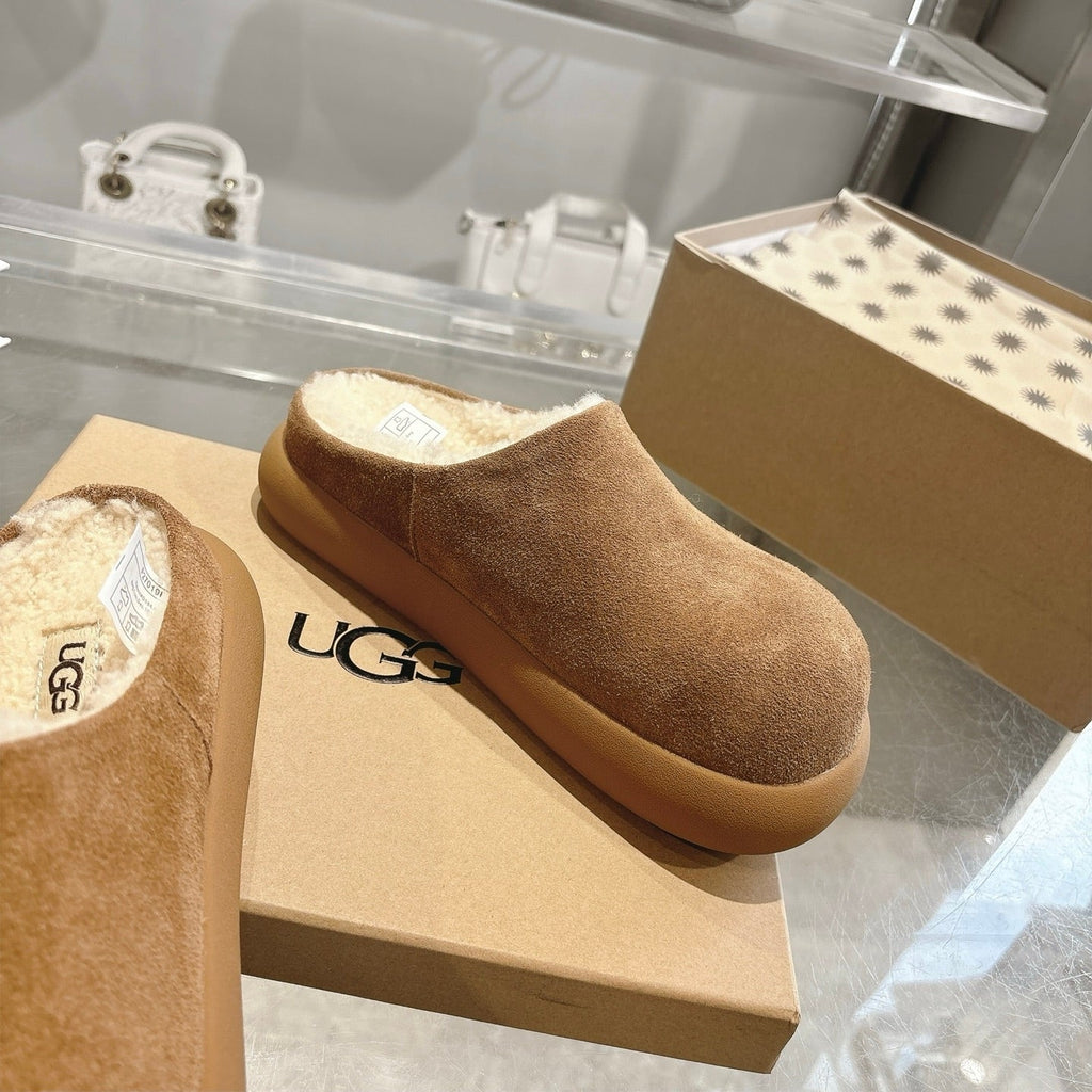 UGG Classic Ultra Mini Mule Brown Wool Suede 518886