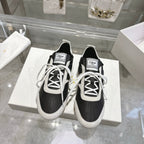 Chloe ballet flat casual shoes black white cowhide 518814