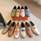 Paris Loafer Grey Canvas With Black Signature Buckle 509369