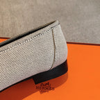 Paris Loafer Grey Canvas With Black Signature Buckle 509369