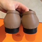 Royal Loafer Brown Calfskin With Fringe Detail And Silver Signature Buckle 509409