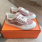 GET SNEAKER WHITE CALFSKIN AND PINK SUEDE