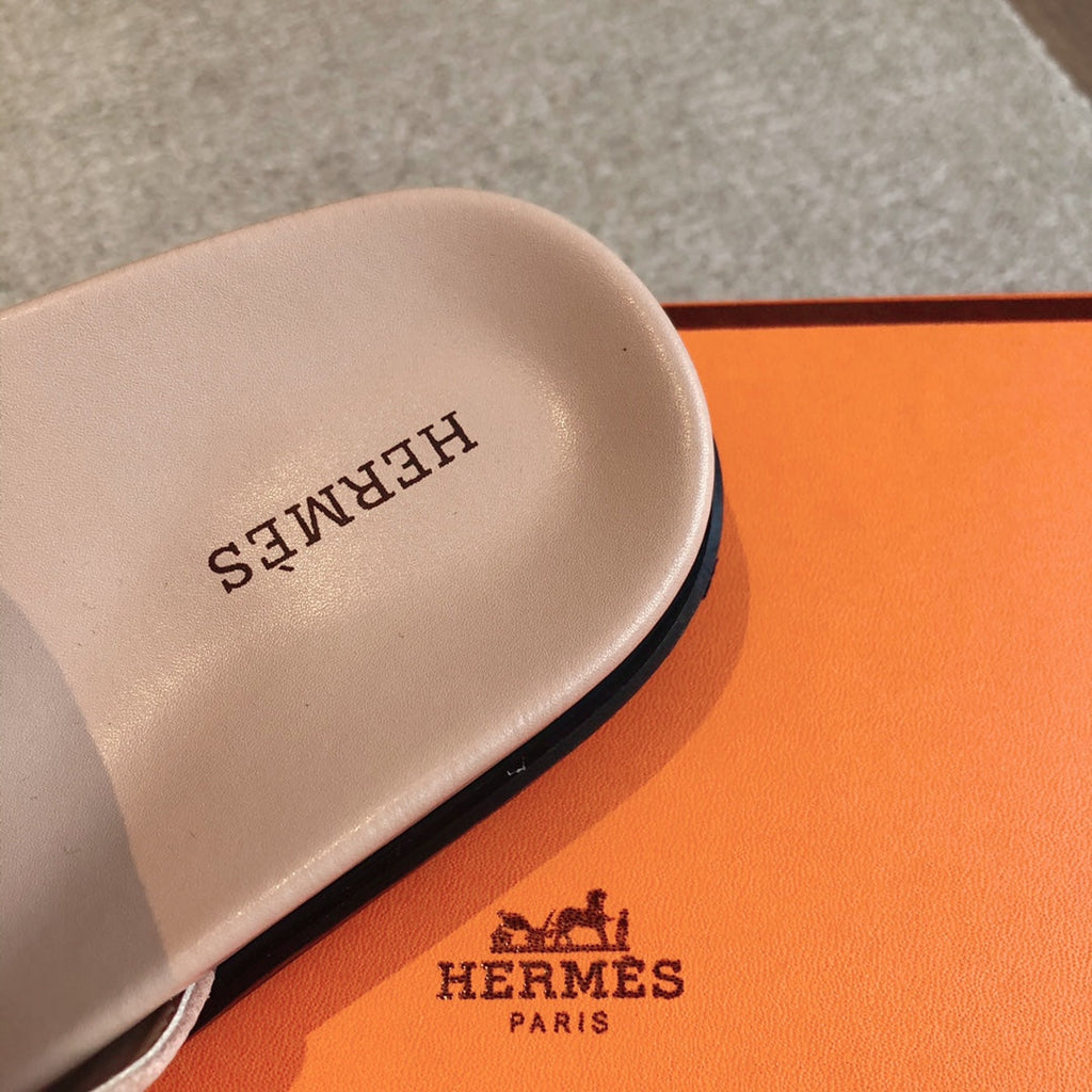 Empire Sandal Peach Lambskin Suede Goatskin