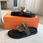 Empire Sandal Black Lambskin Pine Suede Goatskin