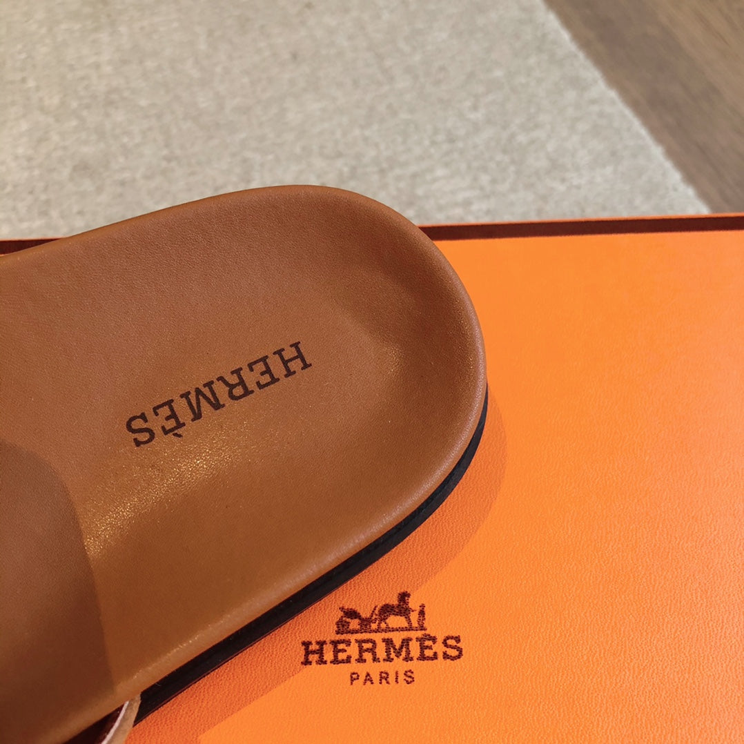 Empire Sandal Pumpkin Lambskin Suede Goatskin