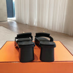 Ilot 50 Sandal Black Calfskin