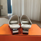 ICONIQUE 25 SANDAL WHITE CALFSKIN